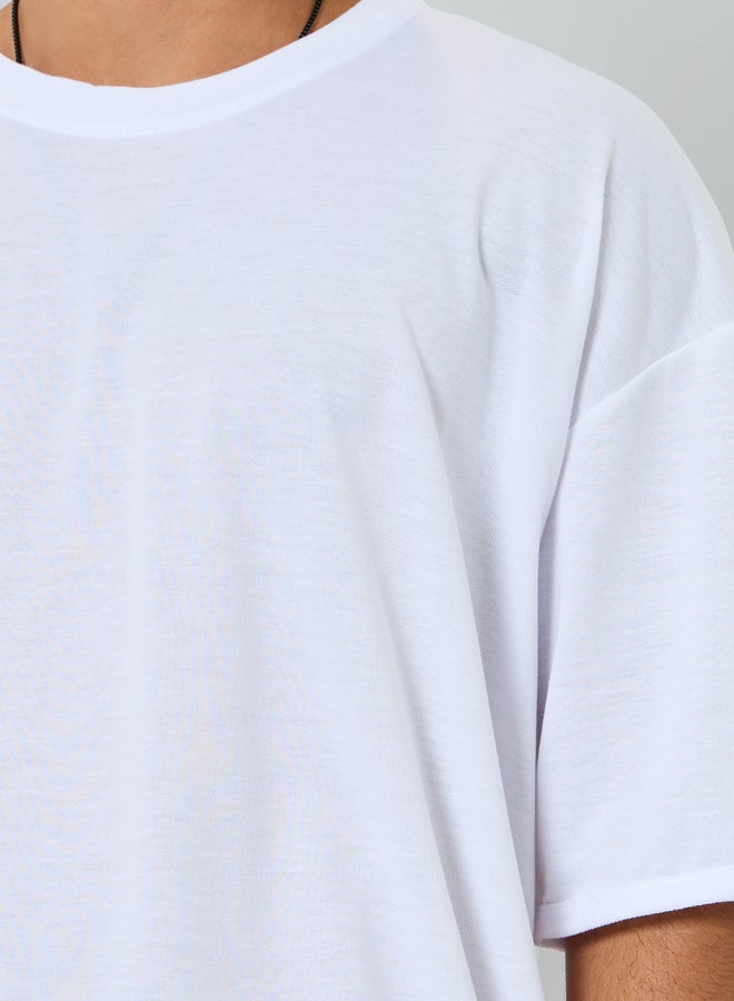 Take Two Men Solid Oversized T-Shirt and Shorts Co-Ords - Image 2